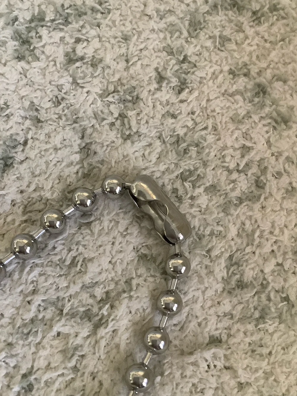 Giant Ball Chain Silver Beaded Necklace Men or Women, 8cm 22” NWT Festival